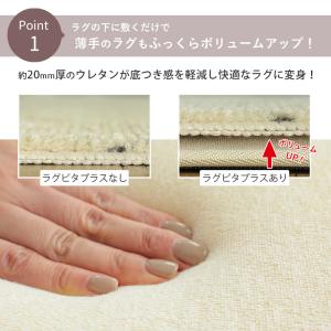 下敷きラグ アンダーラグ 極厚 20mm 洗え...の詳細画像3