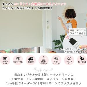 電動ロールスクリーン ロールカーテン 遮光1級...の詳細画像1