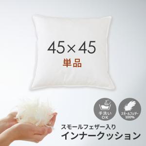 羽根クッション 中芯 45X45cm 羽根入り フェザー100％ 中国製 ヌード
