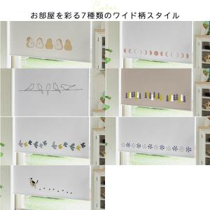 ロールスクリーン ワイド柄 スリム突っ張り式 ...の詳細画像2