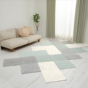 タイルカーペット 45×45 9枚 洗える 床...の詳細画像2