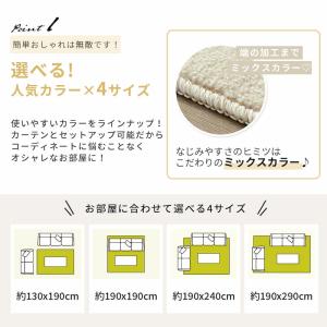 カラー限定特価 カーペット 絨毯 ラグ 洗える...の詳細画像2
