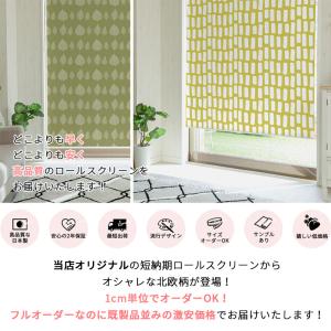 ロールスクリーン 北欧柄 遮光 オーダーメイド...の詳細画像1