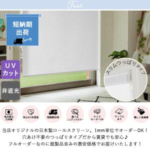 ロールスクリーン ロールカーテン スリム突っ張...の詳細画像1