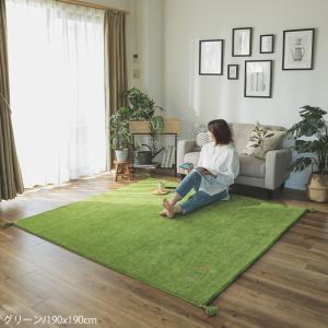 ギャベ ギャッベ ラグ 絨毯 2畳 手織り ギ...の詳細画像5