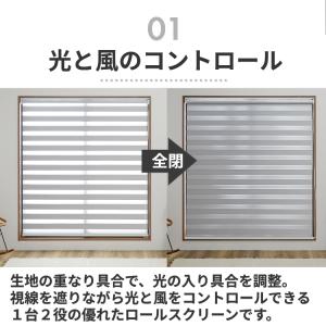 調光 ロールスクリーン ロールカーテン 遮光 ...の詳細画像3