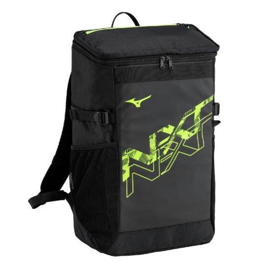 ★ミズノ【N-XTバックパック(30L)】33JDC00094ブラック/ライムグリン