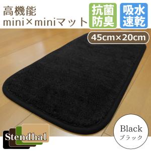 ミニマット 長方形 速乾 吸水 防臭 抗菌 45×20cm ブラック 高機能 マルチマット 日本製 洗える ミニミニ スタンダール