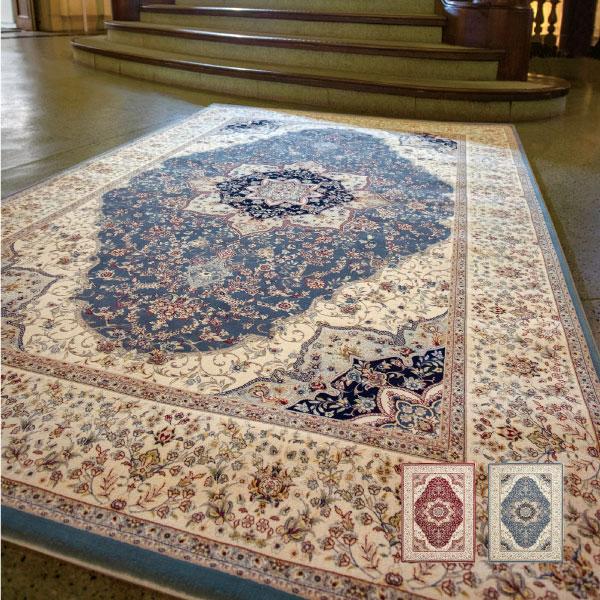 ラグ 絨毯 カーペット 約6畳弱 約240×340cm レッド ブルー 高級カーペット ウィルトン織