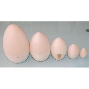 白木 マトリョーシカ　たまご型 5個組