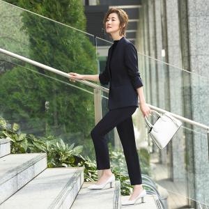 レディース ビジネススーツ パンツスーツ 洗え...の詳細画像2