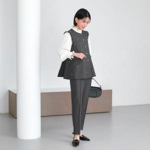 レディース ママスーツ パンツスーツ セットア...の詳細画像2