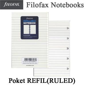 441-122008ファイロファックスノート専用リフィル ポケットサイズ 横罫ノートパッド  ホワイト fILOFAX