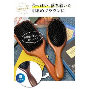 ヘアブラシ 豚毛 パドルブラシ 木製 マッサー...の詳細画像5