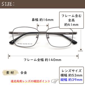 PK602 53サイズ メガネ 度付き 紳士枠...の詳細画像5