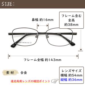 PK603 54サイズ メガネ 度付き 紳士枠...の詳細画像5