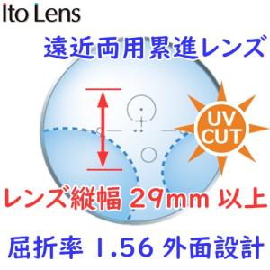 （メガネセット用/２枚1組）（遠近両用 累進シニアレンズ）（送料無料）（屈折率1.56 外面設計）　ITOLENS　Vpro156 （ブイプロ） オプションレンズ