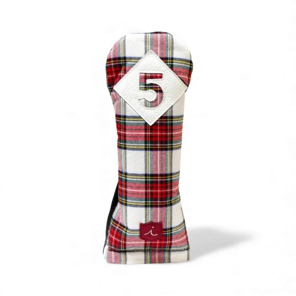 ヘッドカバー フェアウェイウッド 5 fw イリアック ゴルフ  ビンテージ タータン x ブラック...