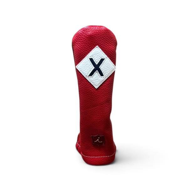 ヘッドカバー ユーティリティ X ハイブリッド イリアック ゴルフ  ビンテージ レッド x ホワイ...