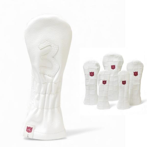 ヘッドカバー フェアウェイウッド 3 イリアック ゴルフ リミテッド パッチワーク Snow  本革...