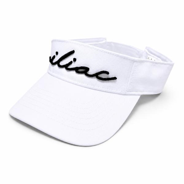 サン バイザー スクリプト イリアック ゴルフ Iliac Golf ホワイト