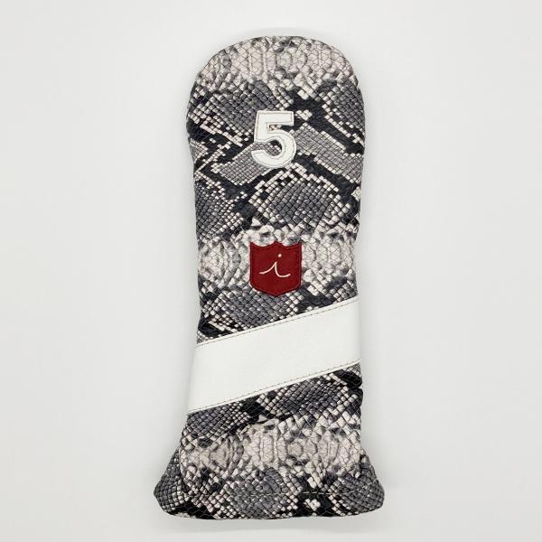 ゴルフ ヘッドカバー fw フェアウェイウッド5 本革 イリアック ロイヤル アフリカパイソングレー...