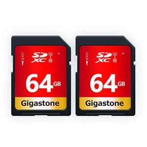 Gigastone 64GB SDカード 2枚セット UHS-I U1 Class 10 SDXC メモリーカード 高速 フルHD ビデオ デジ