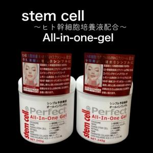 ステムセル パーフェクトオールインワンゲル245ｇ 2個セット ヒト幹細胞培養液配合｜ruminesta