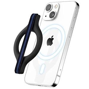 Sinjimoru MagSafe用 スマホグリップ  ワイヤレス充電 スマホ落下防止 片手操作できる スマホリング 磁石付着方式 脱着 マグセ