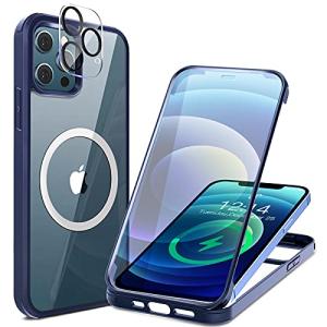 HAUTRKBG iPhone 12 用 ケース クリア 両面強化ガラス 360°全面保護   [1