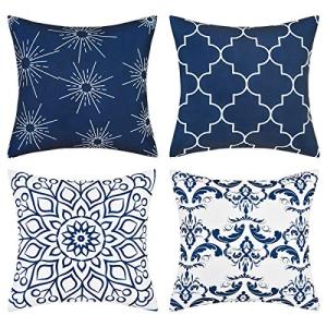 Pknoclan クッションカバー 45×45cm装飾枕カバー 4枚セットモダンソファ背当て 北欧おしゃれ抱き枕カバー スクエアピローケース イ