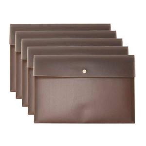 VANRA スナップフォルダ プラスチック封筒 ファイルフォルダーオーガナイザー ポケット ドキュメントレター A4レターサイズ ボタン留め