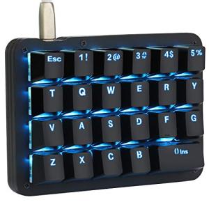 Koolertron 片手キーボード フルプログラム テンキー メカニカルキーボード マクロキーボード カスタマイズ自在 左手デバイス ゲーミン