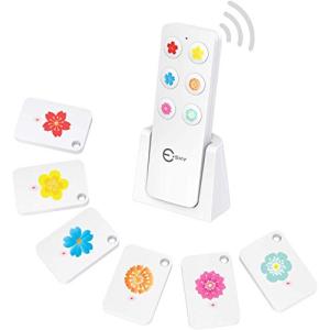 Esky キーファインダー 探し物発見器 紛失防止 タグ 落し物 忘れ物防止 置き忘れ防止アラーム 音が鳴るキーホルダー キーリング 粘着シール