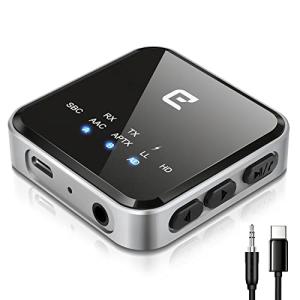 Eletoker Bluetooth 5.2 トランスミッター レシーバ ー aptx-LL aptX HD aptX-Adaptive対応 ハ