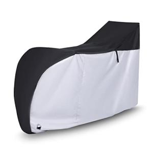 Hanmir 自転車カバー 子供乗せ サイクルカバー 厚手 防犯 防風 防塵 耐熱 UVカット 撥水加工 破れにくい 鍵穴盗難防止 雨雪対応き