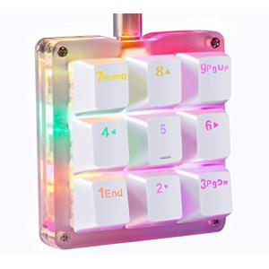Koolertron マクロキーボード 片手キーボード メカニカルキーボード 9キーフルプログラム ゲーミングキーボード カスタマイズ 小型キー