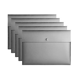 VANRA スナップフォルダ プラスチック封筒 ファイルフォルダーオーガナイザー ポケット ドキュメントレター A4レターサイズ ボタン留め