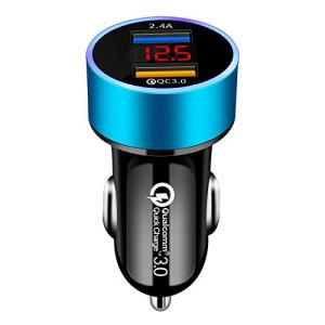 DYAOLEカーチャージャー usb  36W/6A 最新型 電圧計  シガーソケット usb しがーソケッ