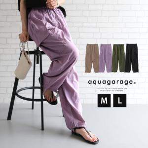 ミリタリーナイロンカーゴパンツ レディース 春 夏 秋 M L ≪ゆうメール便配送30・代引不可≫｜aquagarage Yahoo!店