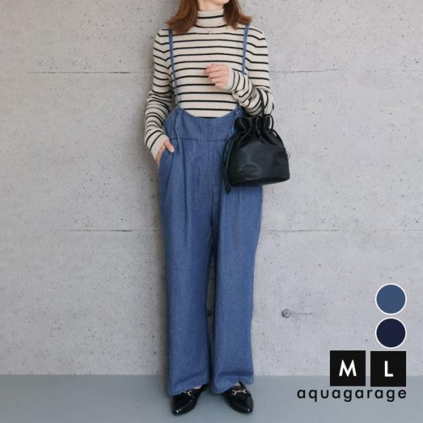 デニムサロペット レディース 春 夏 秋 M L ≪ゆうメール便配送30・代引不可≫