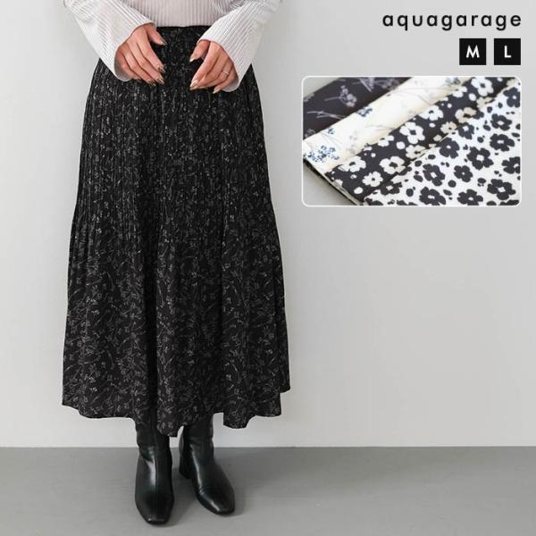 花柄消しプリーツスカート レディース 春 秋 冬 M