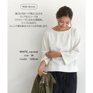カットソー ワイドスリーブ 長袖 トップス レ...の詳細画像5