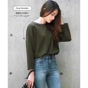 Tシャツ レディース 長袖 カットソー トップ...の詳細画像2