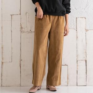 ワイドパンツ レディース  秋冬 細コーデュロイ ブラック オフホワイト ベージュ 大きいサイズ M L 在庫限り