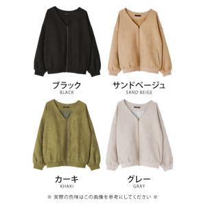 ブルゾン 春 レディース アウター Vネック ...の詳細画像2