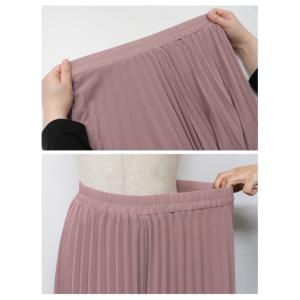 シフォンプリーツワイドパンツ レディース 春 ...の詳細画像5