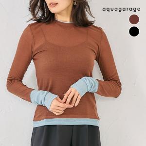 配色シアートップス春 秋 冬 M レディース ≪ゆうメール便配送10・代引不可≫