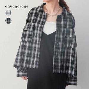 シアーチェックオーバーサイズシャツ 春 夏 秋 M ≪ゆうメール便配送20・代引不可≫