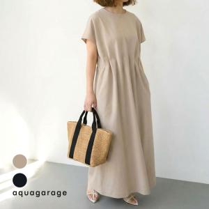 リネンライクウエストタックワンピース 春 夏 レディース ≪ゆうメール便配送30・代引不可≫